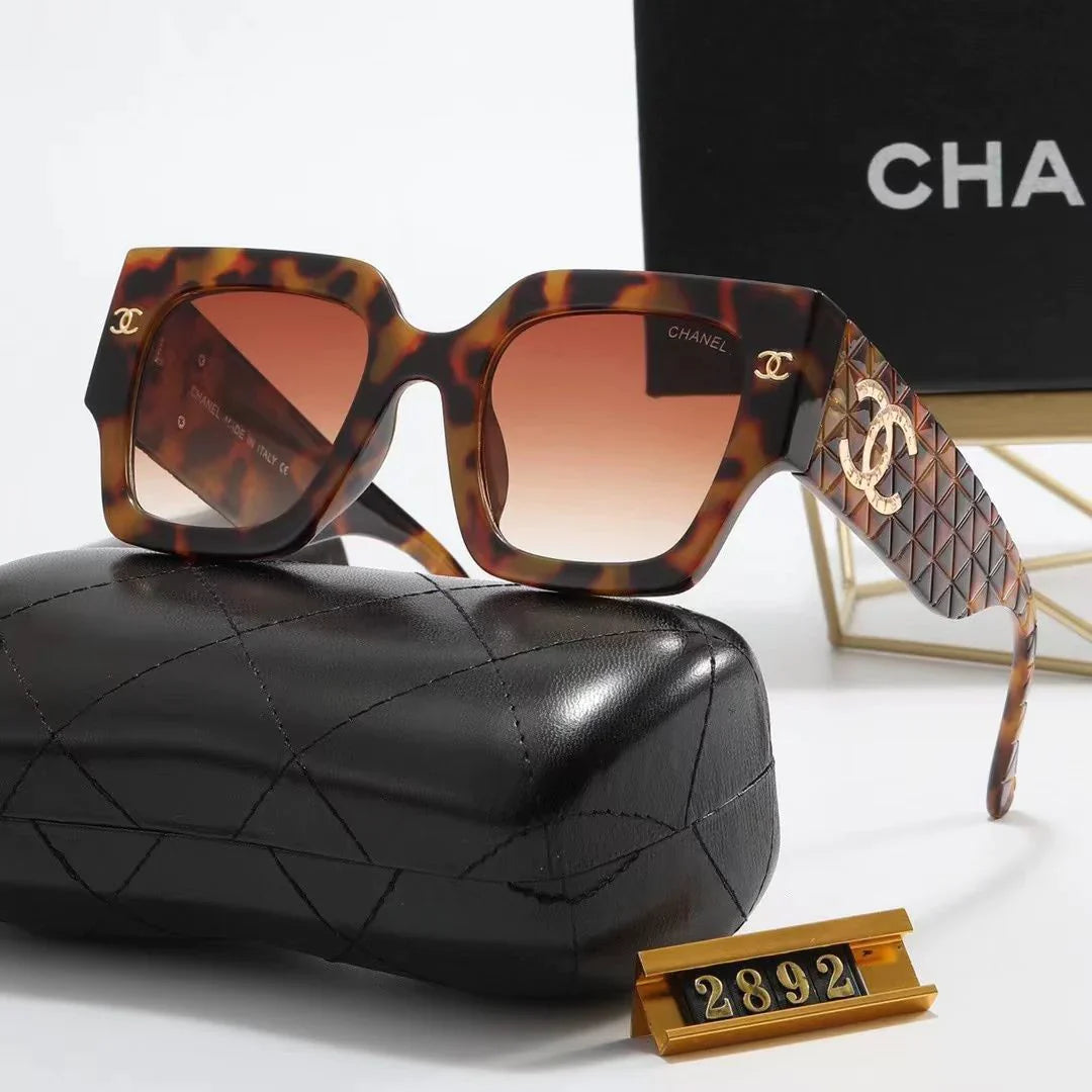 New Fashion Women's Sunglasses Street Photoshoot Travel Anti-glare Large Frame Sunglasses PD05202411905
