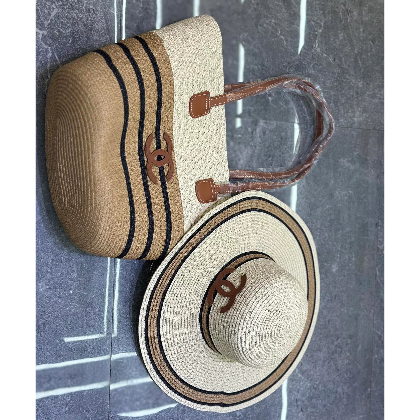 New Fashion Hundred Beach Hat and Bag Set 1025040113