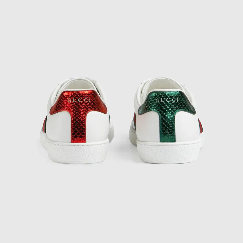 White Classic Style Bea Printed Men's Sneakers