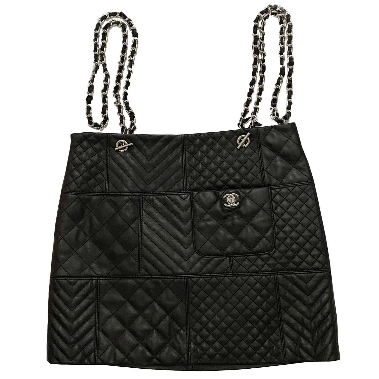 New Genuine Leather Diamond Chain Skirt For Women 10240108LY07