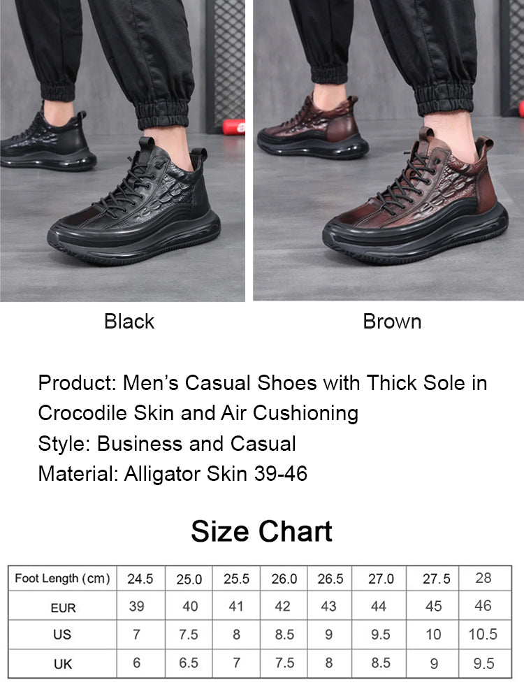 [Japanese Craftsmanship Heritage] Men’s Casual Shoes M ade of Imported Siamese Crocodile Skin✨